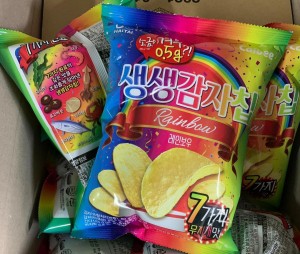 韓國海太限定版~彩虹7味薯片